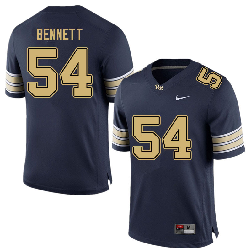 Men #54 Dylan Bennett Pitt Panthers College Football Jerseys Sale-Navy